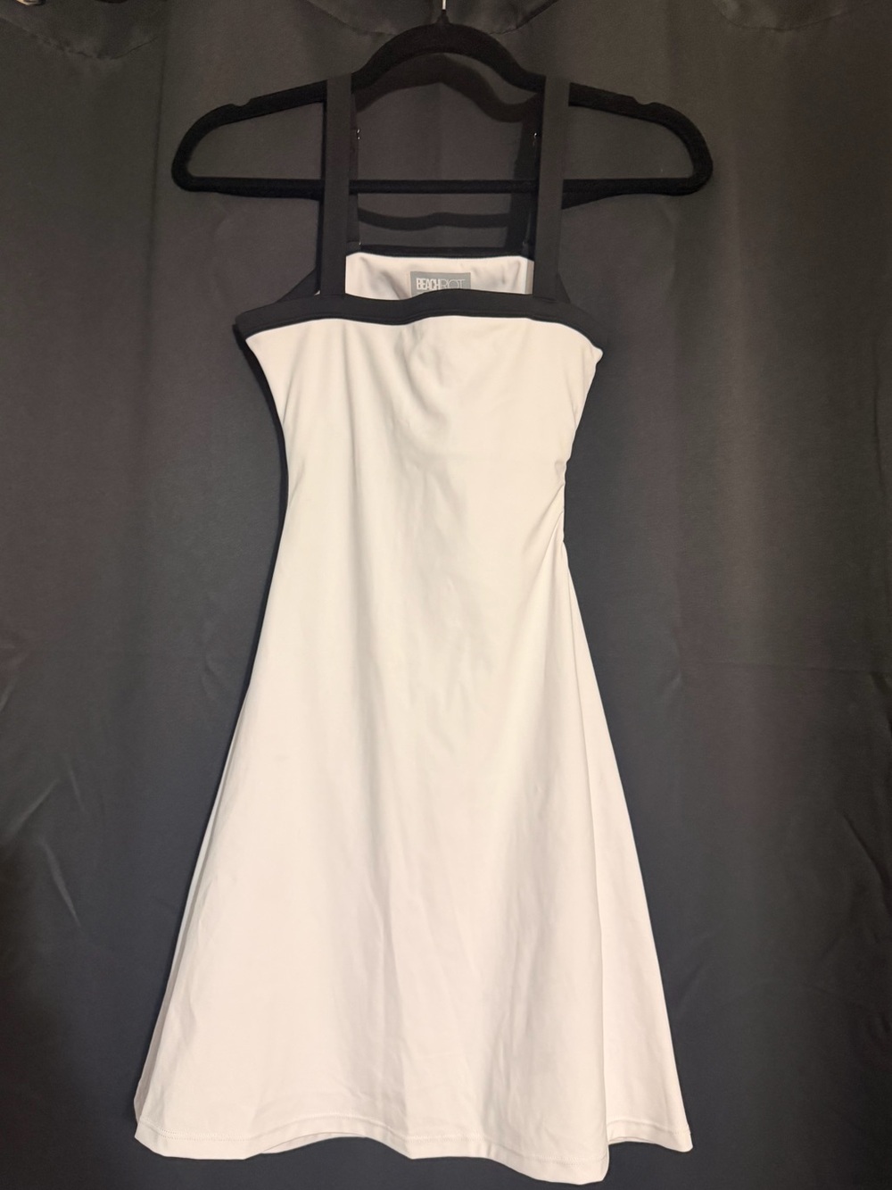 Beach Riot White & Black Tennis Dress with Built-In Shorts – Size Small
